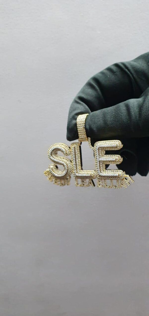Iced Out Any Name Pendant Made In 925 Sterling Silver Embellished With Shinny Moissanite Diamonds For Birthday And Anniversary Gift for Her
