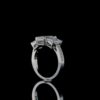 Three Stone Diamond Ring Made In 18 / 14 / 10 KT Gold Embellished With Certified Lab Diamonds For Anniversary And Wedding Gift For Her