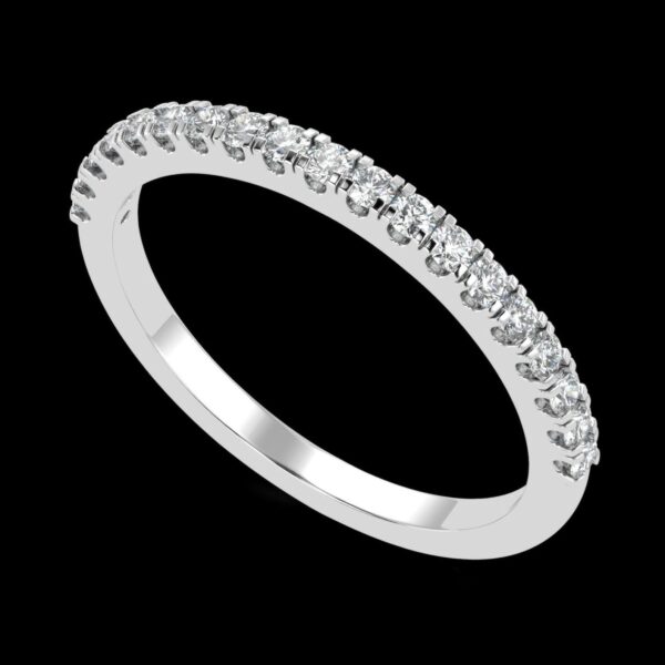 Wedding Diamond Ring Band Made In 18 / 14 / 10 KT Gold Embellished With Certified Lab Diamonds For Anniversary And Wedding Gift For Her
