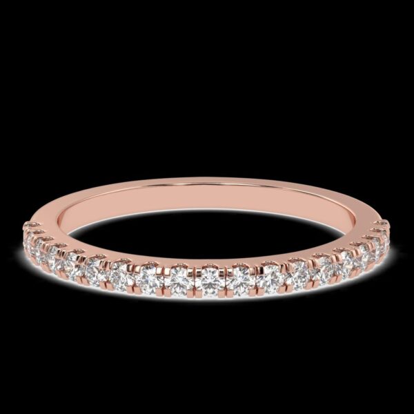 Wedding Diamond Ring Band Made In 18 / 14 / 10 KT Gold Embellished With Certified Lab Diamonds For Anniversary And Wedding Gift For Her