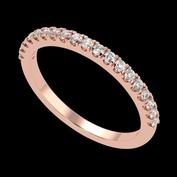 Wedding Diamond Ring Band Made In 18 / 14 / 10 KT Gold Embellished With Certified Lab Diamonds For Anniversary And Wedding Gift For Her