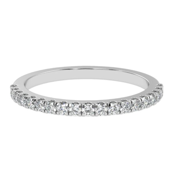 Wedding Diamond Ring Band Made In 18 / 14 / 10 KT Gold Embellished With Certified Lab Diamonds For Anniversary And Wedding Gift For Her