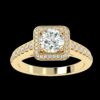 Round Solitaire Diamond Wedding Ring Made In 18 / 14 / 10KT Gold Studded With Certified Lab Diamond For Wedding And Anniversary Gift For Her