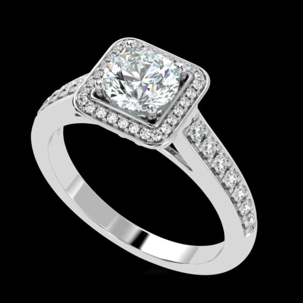 Round Solitaire Diamond Wedding Ring Made In 18 / 14 / 10KT Gold Studded With Certified Lab Diamond For Wedding And Anniversary Gift For Her