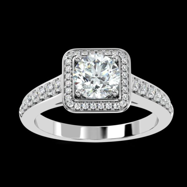 Round Solitaire Diamond Wedding Ring Made In 18 / 14 / 10KT Gold Studded With Certified Lab Diamond For Wedding And Anniversary Gift For Her