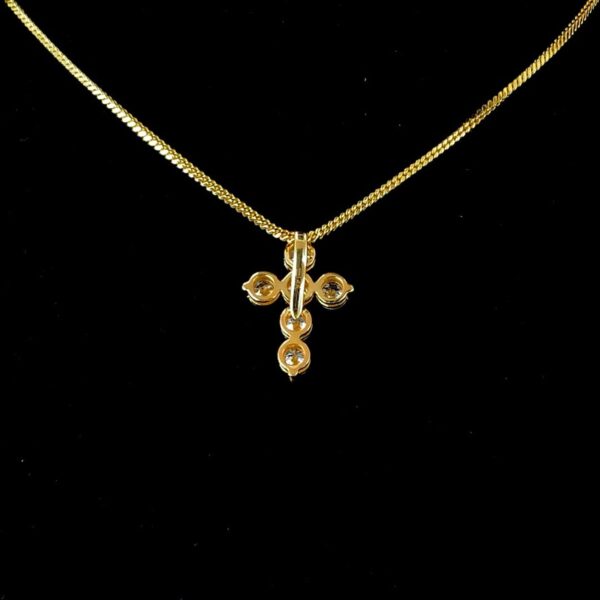 Iced Out Cross Pendant Made In 18 / 14 / 10KT Gold Embellished With Shinny Moissanite Diamond For Memorial And Religious Gift Unisex Pendant
