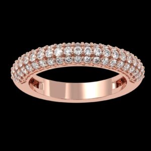 Dazzling Fully White Diamond Ring Made In 18 / 14 / 10 KT Gold Embellished With Certified Lab Diamonds For Wedding And Anniversary Gift