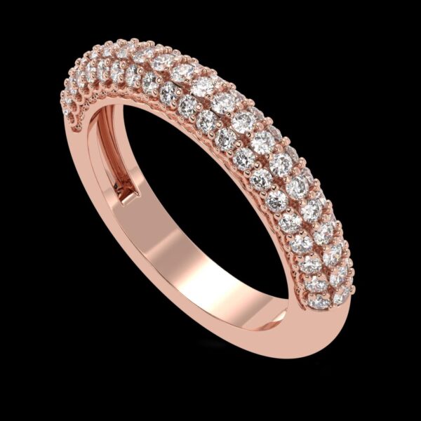 Dazzling Fully White Diamond Ring Made In 18 / 14 / 10 KT Gold Embellished With Certified Lab Diamonds For Wedding And Anniversary Gift