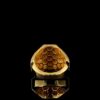 Iced Out Luxury Hip Hop Men Ring Made In 18 / 14 / 10 KT Gold Embellished With Shinny Moissanite Diamonds For The Birthday And Unisex Gift
