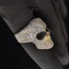 Luxury Iced Out Skull Ring Made In 18/14/10 KT Gold Embellished With Shinny Moissanite Diamonds For Birthday And Memorial Gift Unisex Ring