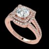 Round Solitaire Diamond Ring Made In 18 / 14 / 10 KT Gold Embellished With Certified Lab Diamonds For Wedding And Anniversary Gift For Her