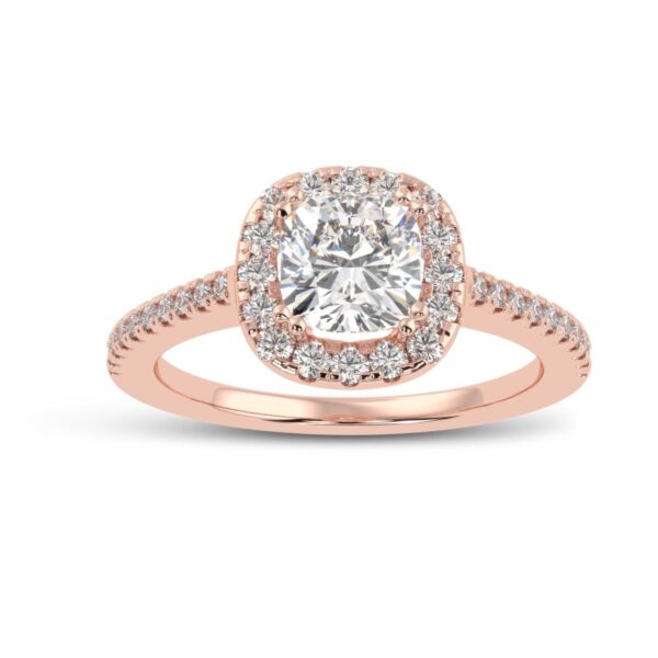 Eternity Elegance Round Solitaire Diamond Ring Made In 18/14/10 KT Gold Studded With Certified Lab Diamonds For Anniversary And Wedding Gift