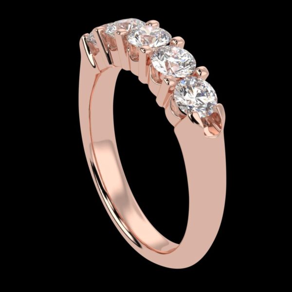 Unique Style Round Diamond Ring Made In 18 / 14 / 10 KT Gold Embellished With Certified Lab Diamond For Wedding And Anniversary Gift For Her