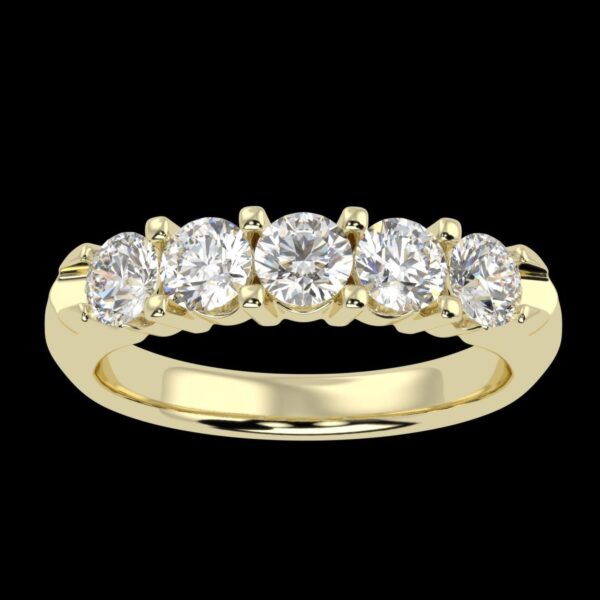 Unique Style Round Diamond Ring Made In 18 / 14 / 10 KT Gold Embellished With Certified Lab Diamond For Wedding And Anniversary Gift For Her