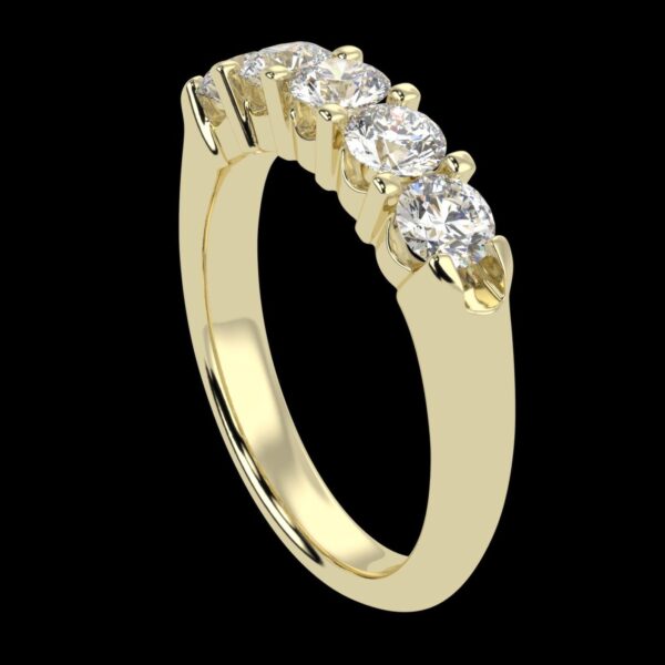 Unique Style Round Diamond Ring Made In 18 / 14 / 10 KT Gold Embellished With Certified Lab Diamond For Wedding And Anniversary Gift For Her