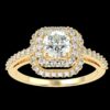 Round Diamond Wedding Ring Made In 18/14/10 KT Gold Embellished With Certified Lab Diamonds For The Anniversary And The Wedding Gift For Her