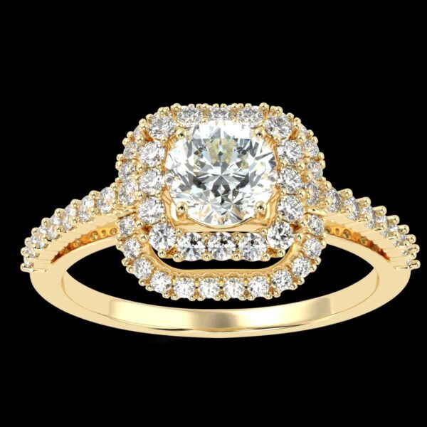 Round Diamond Wedding Ring Made In 18/14/10 KT Gold Embellished With Certified Lab Diamonds For The Anniversary And The Wedding Gift For Her