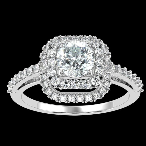 Round Diamond Wedding Ring Made In 18/14/10 KT Gold Embellished With Certified Lab Diamonds For The Anniversary And The Wedding Gift For Her