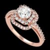 Round Diamond Wedding Ring Made In 18/14/10 KT Gold Embellished With Certified Lab Diamonds For The Anniversary And The Wedding Gift For Her