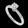 Eternity Elegance Round Diamond Solitaire Ring Made In 18/14/10 KT Gold Studded With Certified Lab Diamonds For Wedding And Anniversary Gift