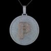 Iced Out Any Single Letter In Center Pendant Made In 925 Sterling Silver Embellished With Shinny Moissanite Diamonds For The Birthday Gift