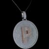 Iced Out Any Single Letter In Center Pendant Made In 925 Sterling Silver Embellished With Shinny Moissanite Diamonds For The Birthday Gift
