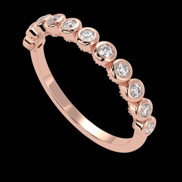 Wedding Round Diamond Ring Made In 18 / 14 / 10 KT Gold Embellished With Certified Lab Diamonds For The Wedding And Wedding Anniversary Gift