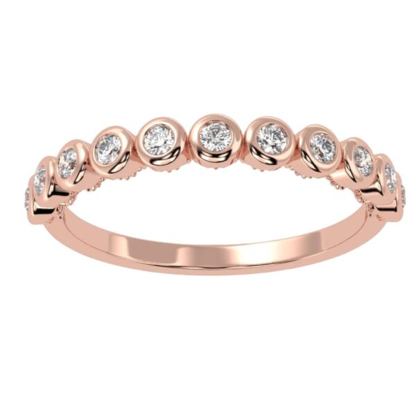 Wedding Round Diamond Ring Made In 18 / 14 / 10 KT Gold Embellished With Certified Lab Diamonds For The Wedding And Wedding Anniversary Gift
