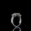 Three Stone Diamond Ring Made In 18 / 14 / 10 KT Gold Embellished With Certified Lab Diamonds For Anniversary And Wedding Gift For Her