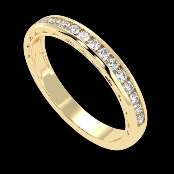Timeless Spark Engagement Diamond Ring Made In 18 / 14 / 10 KT Gold Studded With Certified Lab Diamonds For Wedding And Anniversary Gift