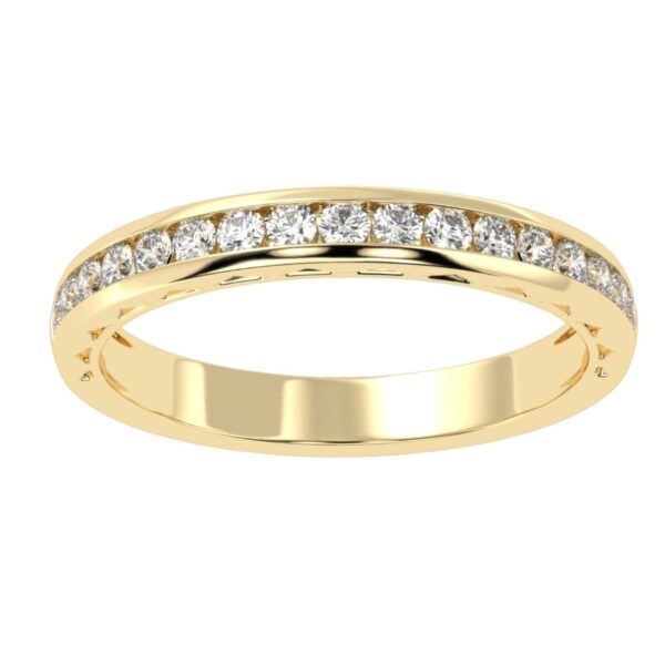 Timeless Spark Engagement Diamond Ring Made In 18 / 14 / 10 KT Gold Studded With Certified Lab Diamonds For Wedding And Anniversary Gift