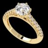 Round Solitaire Diamond Ring Made In 18 / 14 / 10 KT Gold Embellished With Certified Lab Diamonds For Wedding And Anniversary Gift For Her