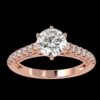 Round Solitaire Diamond Ring Made In 18 / 14 / 10 KT Gold Embellished With Certified Lab Diamonds For Wedding And Anniversary Gift For Her