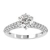Round Solitaire Diamond Ring Made In 18 / 14 / 10 KT Gold Embellished With Certified Lab Diamonds For Wedding And Anniversary Gift For Her