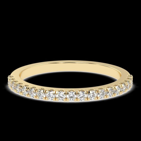 Wedding Diamond Ring Band Made In 18 / 14 / 10 KT Gold Embellished With Certified Lab Diamonds For Anniversary And Wedding Gift For Her