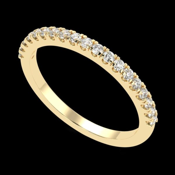 Wedding Diamond Ring Band Made In 18 / 14 / 10 KT Gold Embellished With Certified Lab Diamonds For Anniversary And Wedding Gift For Her