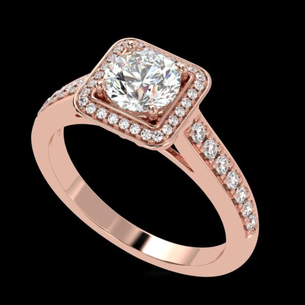 Round Solitaire Diamond Wedding Ring Made In 18 / 14 / 10KT Gold Studded With Certified Lab Diamond For Wedding And Anniversary Gift For Her
