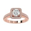 Round Solitaire Diamond Wedding Ring Made In 18 / 14 / 10KT Gold Studded With Certified Lab Diamond For Wedding And Anniversary Gift For Her