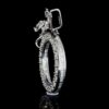 Iced Out Round Rose Pendant Made In 925 Sterling Silver Embellished With Shinny Moissanite Diamonds For The Birthday And Anniversary Gift