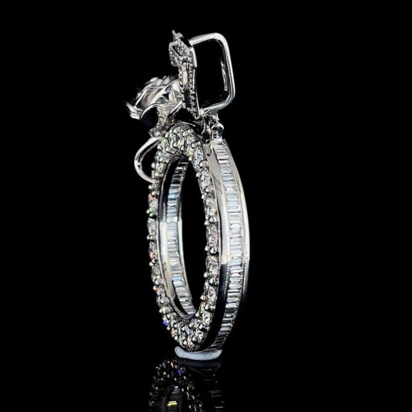 Iced Out Round Rose Pendant Made In 925 Sterling Silver Embellished With Shinny Moissanite Diamonds For The Birthday And Anniversary Gift