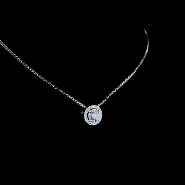 Round Solitaire Diamond Pendant Made In 18 / 14 / 10 KT Gold Embellished With Certified Lab Diamonds For The Birthday And Anniversary Gift