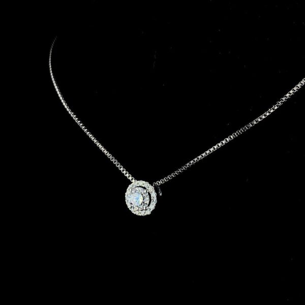 Round Solitaire Diamond Pendant Made In 18 / 14 / 10 KT Gold Embellished With Certified Lab Diamonds For The Birthday And Anniversary Gift