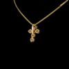 Iced Out Cross Pendant Made In 18 / 14 / 10KT Gold Embellished With Shinny Moissanite Diamond For Memorial And Religious Gift Unisex Pendant