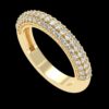 Dazzling Fully White Diamond Ring Made In 18 / 14 / 10 KT Gold Embellished With Certified Lab Diamonds For Wedding And Anniversary Gift