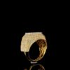 Iced Out Luxury Hip Hop Men Ring Made In 18 / 14 / 10 KT Gold Embellished With Shinny Moissanite Diamonds For The Birthday And Unisex Gift