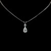 Beautiful Pear Diamond Pendant Made In 18 / 14 / 10 KT Gold Embellished With Certified Lab Diamond For Birthday And Anniversary Gift For Her