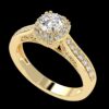 Elegance White Diamond Wedding Ring Made In 18 / 14 / 10 KT Gold Embellished With Certified Lab Diamonds For Wedding And Anniversary Gift