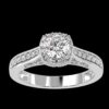 Elegance White Diamond Wedding Ring Made In 18 / 14 / 10 KT Gold Embellished With Certified Lab Diamonds For Wedding And Anniversary Gift
