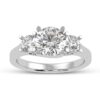 Three Stone Elegant Diamond Ring Made In 18 / 14 / 10 KT Gold Embellished With Certified Lab Diamonds For The Wedding And Anniversary Gift