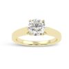 Wedding Round Solitaire Diamond Ring Made In 18 / 14 / 10 KT Gold Studded With Certified Lab Diamonds For Anniversary And Wedding Gift
